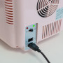 Flamingueo Mini Frigo 10L - Petit Frigo avec Miroir et LED, 12V/220V, Mini Frigo de Chambre, Fonction Chaud et Froid, Frigo Cosm