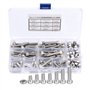 Jeanoko 90 pcs UNC en Acier Inoxydable Vis À Tête Hexagonale À Tête Creuse Boulons Et Écrous Précis Assortiment Kit 1/4-20 | Plu