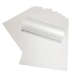 Syntego Lot de 10 papiers A4 brillants nacrés 120 g/m² double face adaptés aux imprimantes à jet d'encre et laser (blanc)