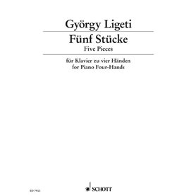 SCHOTT LIGETI G. - 5 STUCKE - PIANO 4 MAINS Partition classique Piano - instrument à clavier Piano