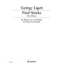 SCHOTT LIGETI G. - 5 STUCKE - PIANO 4 MAINS Partition classique Piano - instrument à clavier Piano