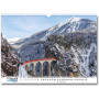 Calendrier mural suisse 2026 au format DIN A3 - Calendrier de voyage - Photos - Cadeau de Noël ou d'anniversaire - Calendrier me