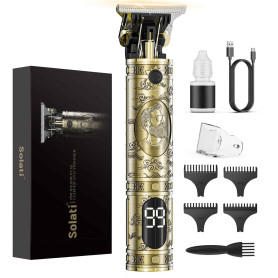 Tondeuse Cheveux Hommes, Tondeuse Barbe Homme T Zéro écart Avec écran LED De Finition Barbier Professionnel Rasoir Homme Rasoir 