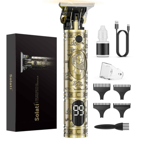 Tondeuse Cheveux Hommes, Tondeuse Barbe Homme T Zéro écart Avec écran LED De Finition Barbier Professionnel Rasoir Homme Rasoir 