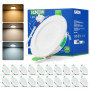 HOMEOW Lot de 20 Spot Led Encastrable Extra Plat, 5w Spot Encastrable Led 68mm - 78mm Découpe, Blanc Chaud 2700K Blanc Neutre 40