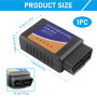 teasteam OBDII Universel Bluetooth Diagnostic Outil pour Scanner Diagnostic Auto OBD, Lisez et Effacez Les Codes Erreurs Compati