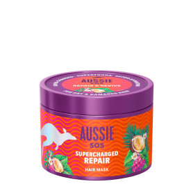 Aussie SOS Réparation Surpuissante Masque Capillaire, 500ml, Aide, Réparer et Protéger les Cheveux Secs et Abîmés, Pour Des Chev