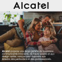 ALCATEL E260 - Téléphone Fixe sans Fil DECT - Design Compact - Grand Écran Rétroéclairé - Mains Libres - Fonction Blocage des Ap