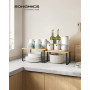 SONGMICS Étagère à Épices, Lot de 4, Organisateur de Placard, Étagère de Rangement de Cuisine Extensible, Porte-épices Empilable