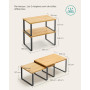 SONGMICS Étagère à Épices, Lot de 4, Organisateur de Placard, Étagère de Rangement de Cuisine Extensible, Porte-épices Empilable