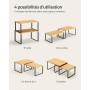 SONGMICS Étagère à Épices, Lot de 4, Organisateur de Placard, Étagère de Rangement de Cuisine Extensible, Porte-épices Empilable