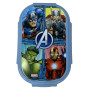 Porte-goûter avec couvert, Avengers, Marvel, boîte à déjeuner multicompartiment, couverts 3 en 1, fourchette, cuillère, couteau