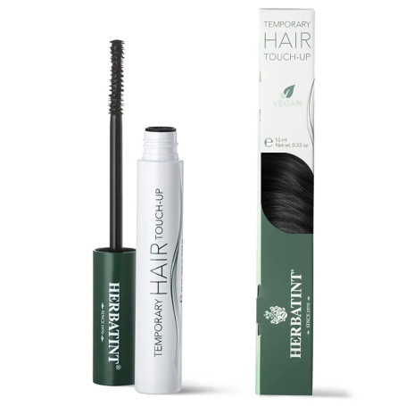 Herbatint Mascara Temporary Hair Touch-Up Noir | Retouche Racine Instantané | Couverture Temporaire des Cheveux Blancs | Testé D