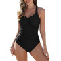 FemiChic Maillot de Bain Transbronzant Femme 1 Piece Grande Taille Ventre Plat Maillot'de Bain Une Pièce Ronde Amincissant Push 