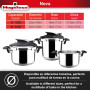 Magefesa Nova - Autocuiseur Rapide 4L, Acier Inoxydable 18/10, Capteur de Pression, Fermeture Facile et Confortable, Cuisine Sai
