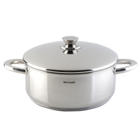 CAZUELA con tapa de acero INOX 22cm, WECOOK! PRO