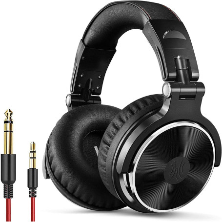 OneOdio Casque Audio Filaire DJ Piano Guitare avec Micro, Hi-Res Audio Extra Basse Son, Léger Confort Pliable Casques avec Share