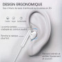 Aimoh Écouteurs, Ecouteurs Filaire avec Microphone et Contrôle du Volume, Écouteurs Intra-Auriculaires Anti-Bruit Stéréo, câble 