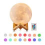 Lampe Lune 3D EXTSUD Veilleuse LED 15CM Dimmable 16 Couleurs avec Télécommande et Interrupteur Tactile USB Rechargeable Lampe de