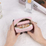 Mini Trousse Maquillage Femme en Velours Côtelé épais Pochette Maquillage Fille Sac de Rangement à Cosmétique Makeup Rouge à Lev