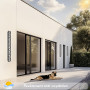 Applique Murale Exterieur Longue Applique Murale Intérieure Etanche Ip65 Éclairage Mural 3000k Applique 14w Géométrie Noire Lumi