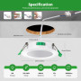 HOMEOW Lot de 20 Spot LED Encastrable Dimmable 5W, Spot LED Encastrable 68mm-78mm Découpe, Blanc Chaud 2700K Blanc Neutre 4000K 