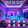 Ruban LED,10 Mètres Lumière Chambre Multicolore, Bluetooth App Control RGB LED Bande Led, Fancy LED Interieur Synchronisation Mu