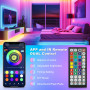 Ruban LED,10 Mètres Lumière Chambre Multicolore, Bluetooth App Control RGB LED Bande Led, Fancy LED Interieur Synchronisation Mu