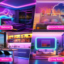 Ruban LED,10 Mètres Lumière Chambre Multicolore, Bluetooth App Control RGB LED Bande Led, Fancy LED Interieur Synchronisation Mu