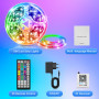 Ruban LED,10 Mètres Lumière Chambre Multicolore, Bluetooth App Control RGB LED Bande Led, Fancy LED Interieur Synchronisation Mu