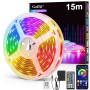 Ruban LED, Led Chambre, RGB Bande Contrôlé par APP Bluetooth ou Télécommande 44 Touches, Synchroniser avec Rythme de Musique, Ba