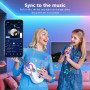 Ruban LED, Led Chambre, RGB Bande Contrôlé par APP Bluetooth ou Télécommande 44 Touches, Synchroniser avec Rythme de Musique, Ba