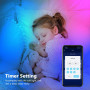 Ruban LED, Led Chambre, RGB Bande Contrôlé par APP Bluetooth ou Télécommande 44 Touches, Synchroniser avec Rythme de Musique, Ba
