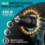 Sundpey Perceuse Visseuse Sans Fil 21V - Visseuse Devisseuse Sans Fil avec 2 Batteries, 45Nm Max, 2 Vitesses, 18+1 RéGlages De C
