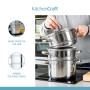 Kitchen Craft Cuiseur vapeur 3 niveaux Transparent 16 cm