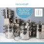 Kitchen Craft Cuiseur vapeur 3 niveaux Transparent 16 cm