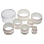 KitchenCraft - Emporte-Pièces Ronds à Double Tranchant, Bords Cannelé / Lisse, Plastique, Lot de 7
