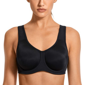 SYROKAN Soutien Gorge Sport Femme avec Armature Maintien Extreme Grande Taille Confortable