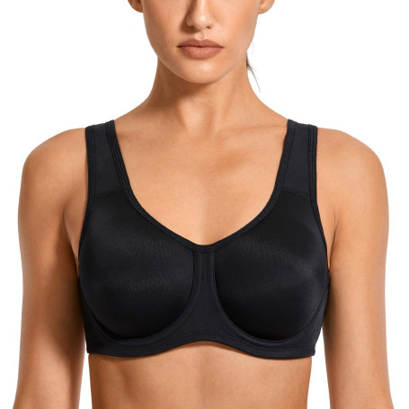 SYROKAN Soutien Gorge Sport Femme avec Armature Maintien Extreme Grande Taille Confortable