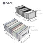 Lot de 4 boîtes de rangement, pliables, en maille, organisateur de garde-robe, pour jean, pantalons, chemises, soutiens-gorge et