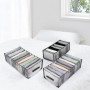 Lot de 4 boîtes de rangement, pliables, en maille, organisateur de garde-robe, pour jean, pantalons, chemises, soutiens-gorge et