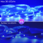 HOVVIDA Ruban LED 10M, 1 Rouleau, 30 LED/Mètre, 24V RVB Bande LED, 300 LED, APP et Télécommande, Synchronisation de la Musique, 