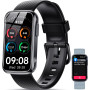 OUKITEL Montre Connectée Homme Femme avec 2 Bracelets Interchangeables, IP68 Smartwatch Bracelet Montre de Sport, Oxymètre Podom