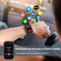 OUKITEL Montre Connectée Homme Femme avec 2 Bracelets Interchangeables, IP68 Smartwatch Bracelet Montre de Sport, Oxymètre Podom