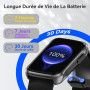 OUKITEL Montre Connectée Homme Femme avec 2 Bracelets Interchangeables, IP68 Smartwatch Bracelet Montre de Sport, Oxymètre Podom