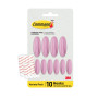 Command Crochets Adhésifs Couleur Lilas - 10 crochets (4 grands, 6 moyens) & 16 languettes adhésives (8 grandes, 8 moyennes) - A