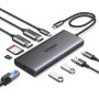 UGREEN Revodok Pro 210 Hub USB C Double HDMI 4K60Hz 8K30Hz Extension 2 Écrans 10 en 1 Docking Station Accueil Adaptateur Etherne