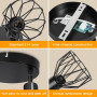 Dehobo Plafonnier Spot Orientable avec Douille E14 - Style Rétro Spots de Plafond - Plafonnier Led Cuisine 2 Spots Noir - plafon