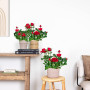 Bloomique - Lot de 3 - Rosier Nain Rouge - Plantes d’intérieur & extérieur - Terrasse & Jardin - Rustique - 20-30 cm de Haut - P
