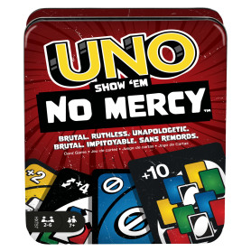 Mattel Games UNO No Mercy Jeu de cartes dans sa boîte de transport et de voyage, pour des soirées jeux en famille, avec des règl Mattel Games UNO No Mercy Jeu de cartes dans sa boîte de transport et de voyage, pour des soirées jeux en famille, avec des règl
